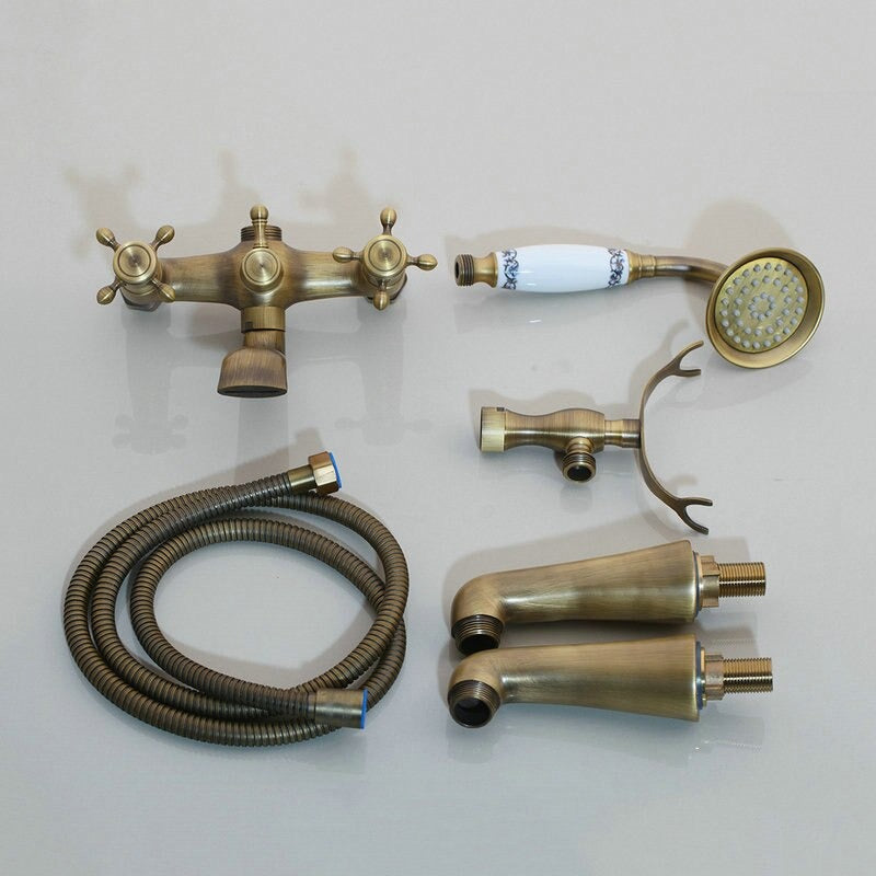 Antique Brass Bathroom Bathtub Shower Set