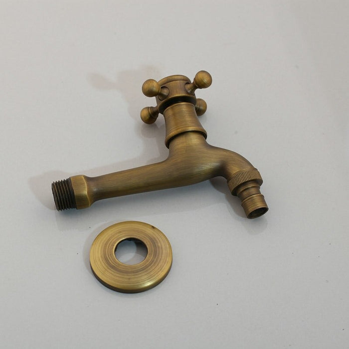 Antique Brass Garden Tap Washing Machine Faucet