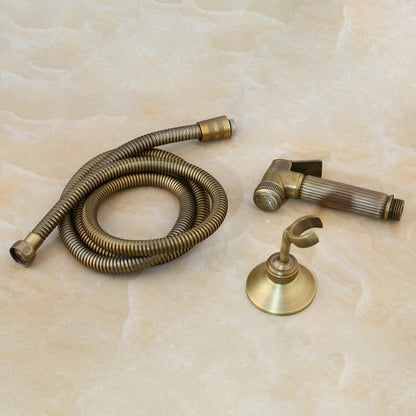 Wall Mounted Antique-Brass Bathroom Shower Faucet