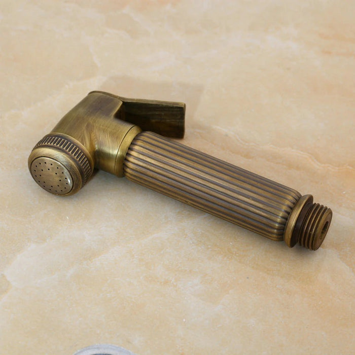 Wall Mounted Antique-Brass Bathroom Shower Faucet