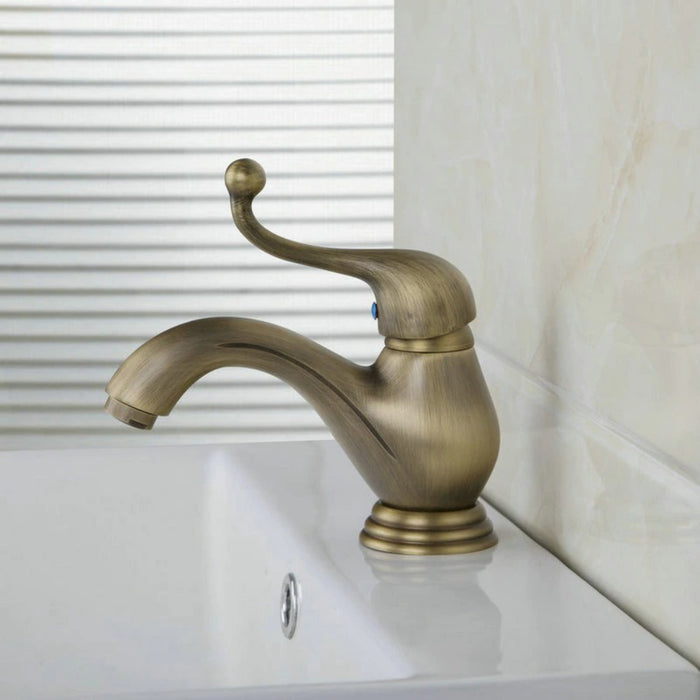 Antique Brass Unique Design Sink Mixer Faucet