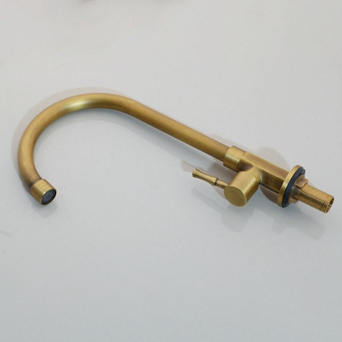 Antique Brass Swivel Kitchen Faucet