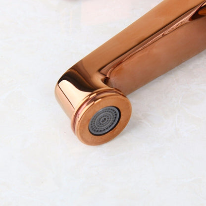 Rose-Golden Single Handle Bathroom Basin Faucet Tap