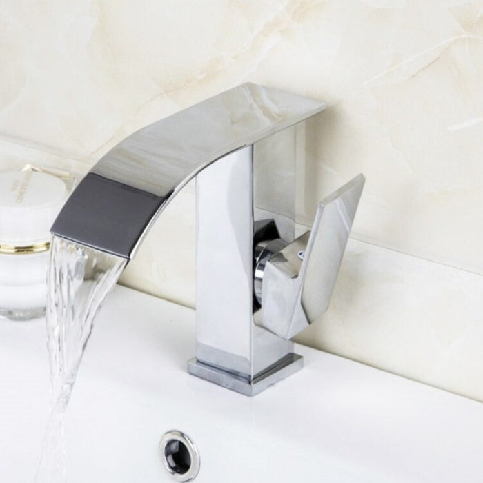 Chrome Silver Single Handle Waterfall Bath Basin Tap