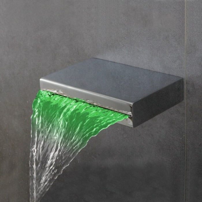 LED Color Changing Wall Mounted Sink Waterfall Faucet
