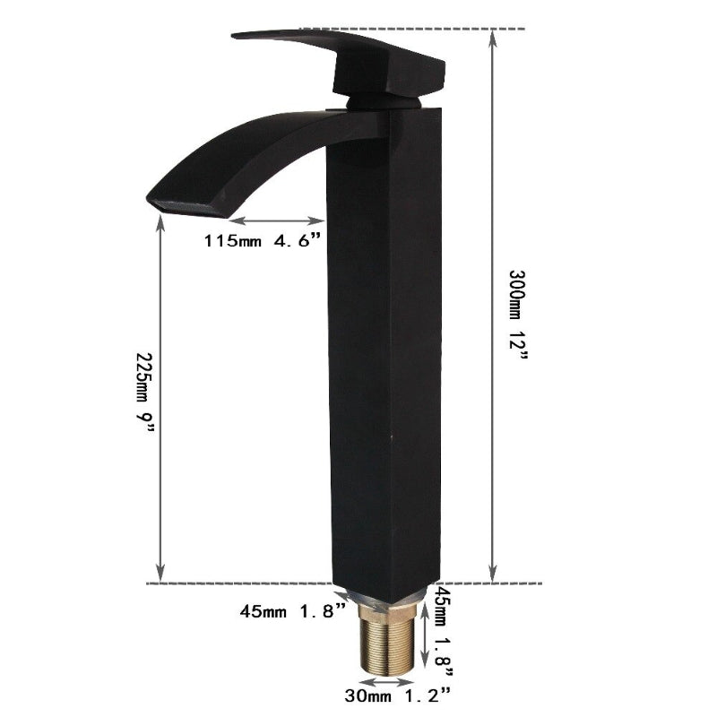 Black Mixer Basin Faucet Tap