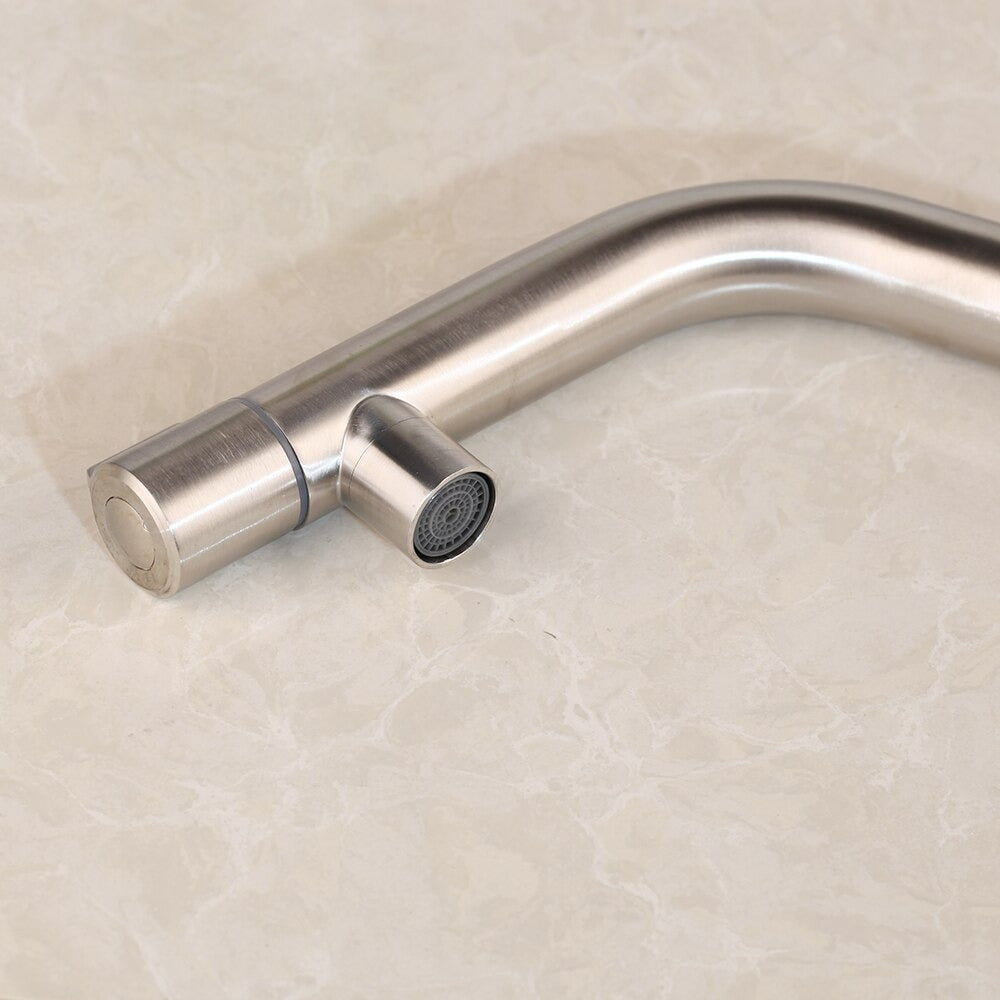 Nickel Brushed Single Handle Basin Sink Faucet