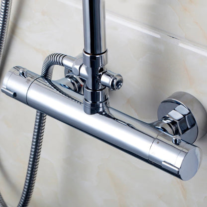 Stainless Steel Rain Shower Wall Mounted Faucets Set