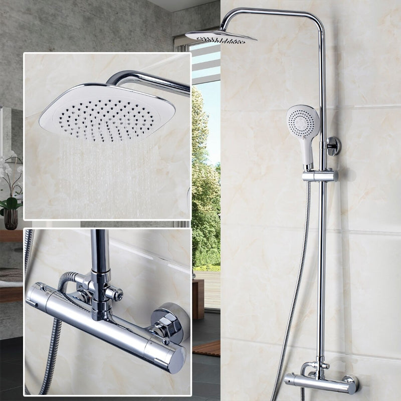 Stainless Steel Rain Shower Wall Mounted Faucets Set