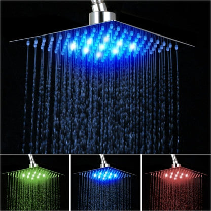 Bathroom Wall Mounted LED Shower Mixer Faucet Set