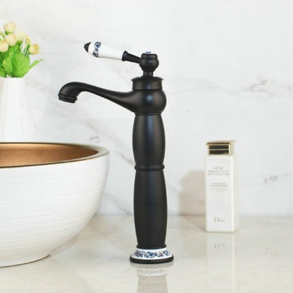 Black Ceramic Handle Oil Rubbed Black Faucet