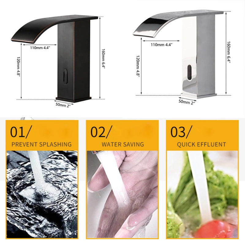 Deck Mounted Automatic Sensor Water Mixer Faucet