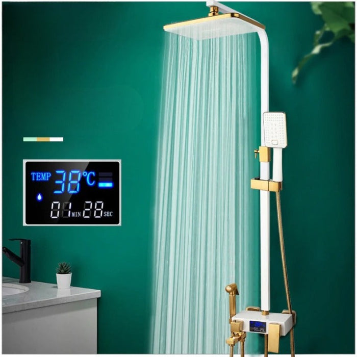 LED Digital Bathroom Wall Mounted Shower Set