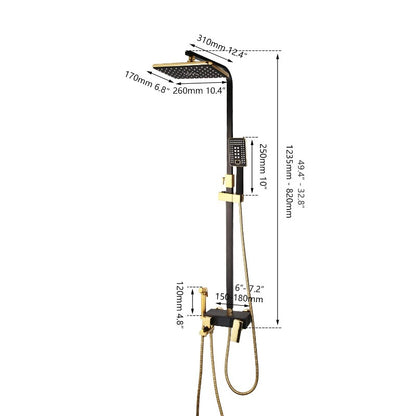 LED Digital Bathroom Wall Mounted Shower Set