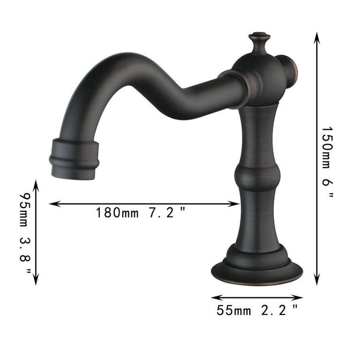 Matte Black Double Handles Wash Basin Faucet Mixer Tap