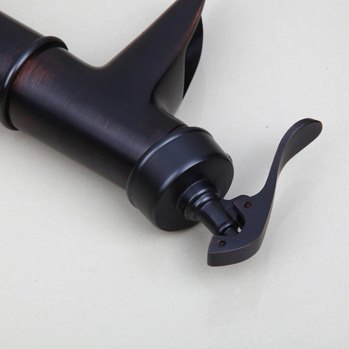 Black Nickel Deck Mount Waterfall Mixer Tap