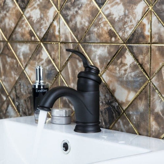 Black Wash Basin Short Faucet