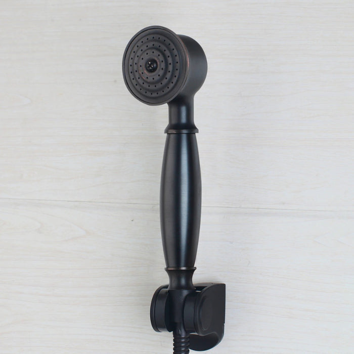 Black Painting Shower Hand Shower Faucets Mixer Tap Set