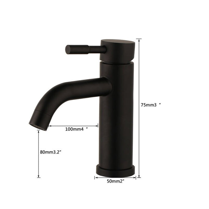 Black Painting Solid Brass Bathroom Taps