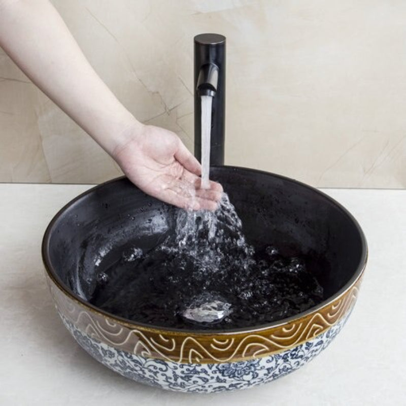 Black Sensor Ceramic Washbasin Tap