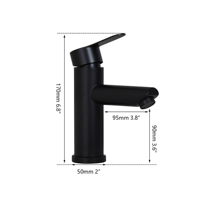 Black Painted Short Wash Basin Faucet