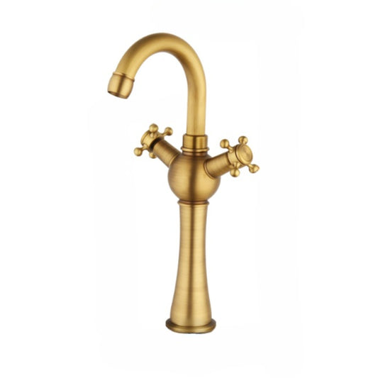 Antique Brass 2 Handles Deck Mounted Faucet