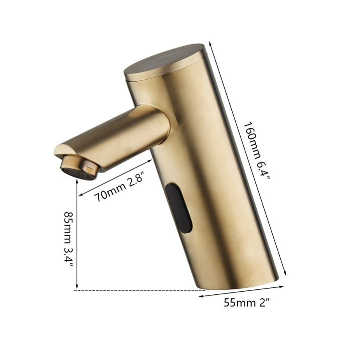 Brushed Gold Basin Automatic Touch Sensor Faucet
