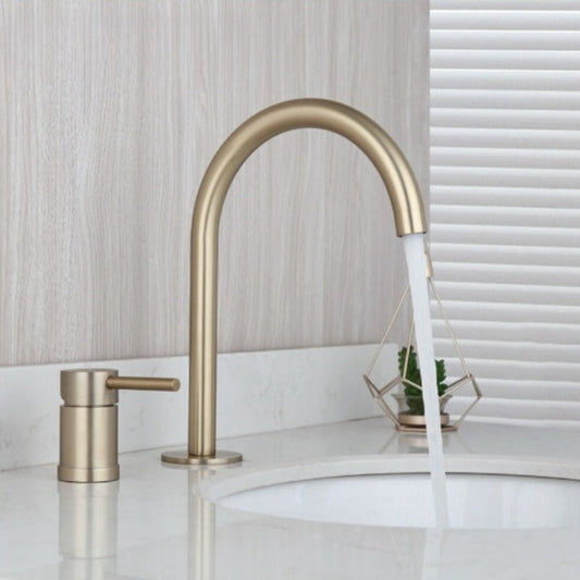 Brushed Gold Bathroom Bathtub Faucet