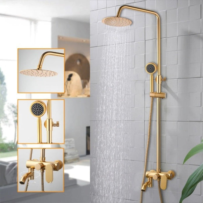 Brushed Golden Bathroom Shower Set