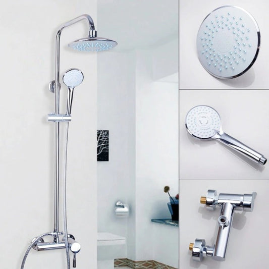 8 Inch Wall Mount Dual Handle Shower Faucet Set