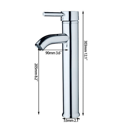 Chrome & Black Bathroom Sink Mixer Taps