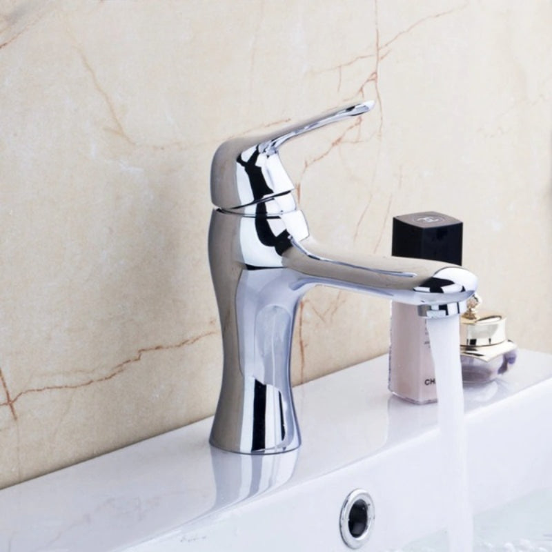 Solid Chrome Brass Stream Spout Mixer Faucet Tap