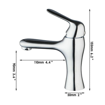 Solid Chrome Brass Stream Spout Mixer Faucet Tap