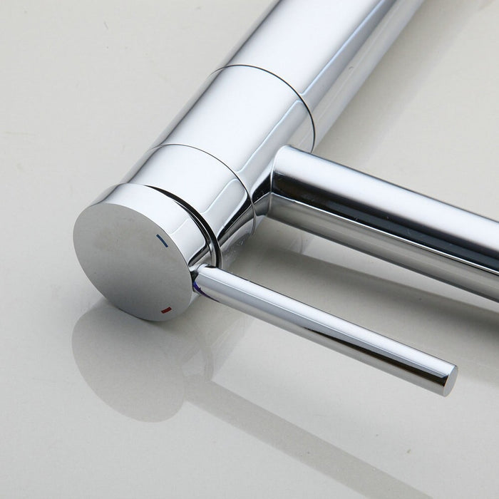 Long Spout Handle Deck Mount Mixer Faucet