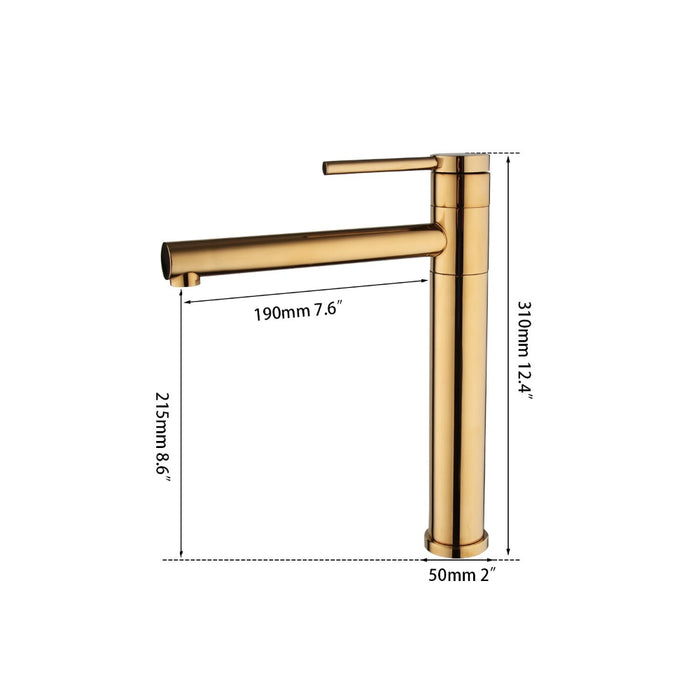 Long Spout Handle Deck Mount Mixer Faucet