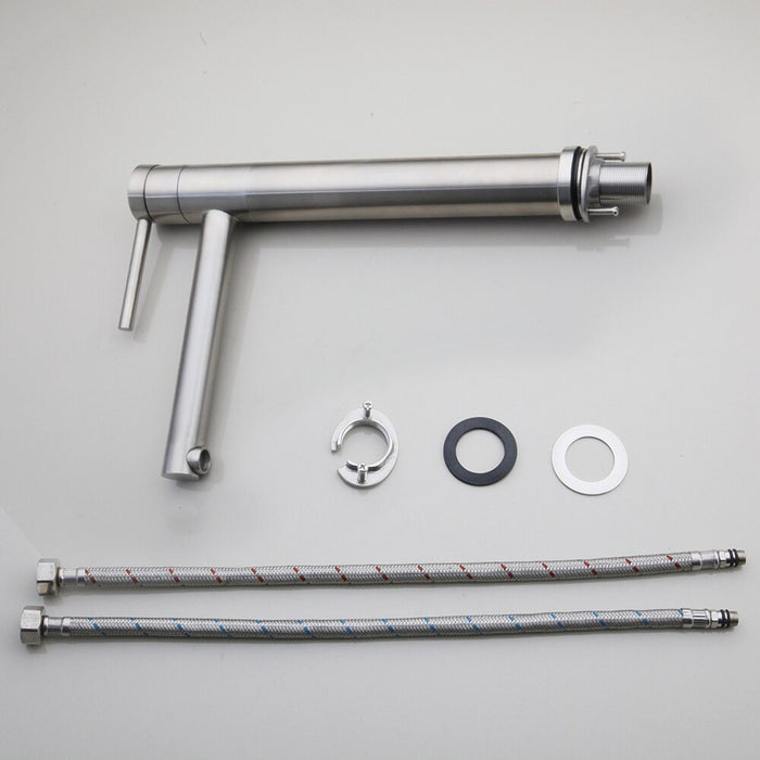 Long Spout Handle Deck Mount Mixer Faucet