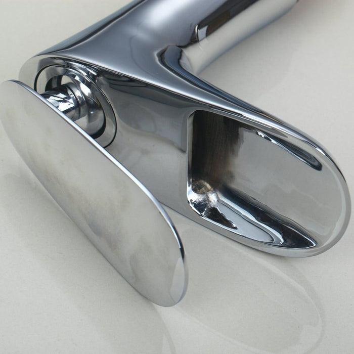 Chrome Polished Bathroom Deck Mounted Faucet Mixers Tap