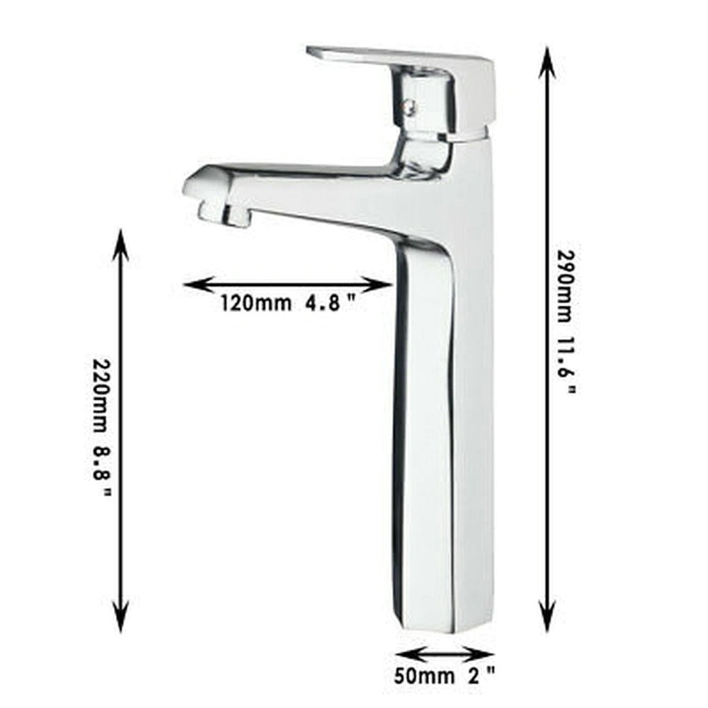 Chrome Polished Bathroom Faucet Basin Sink Mixer Tap