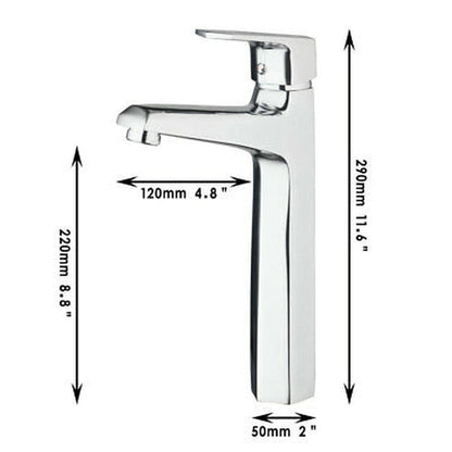 Chrome Polished Bathroom Faucet Basin Sink Mixer Tap