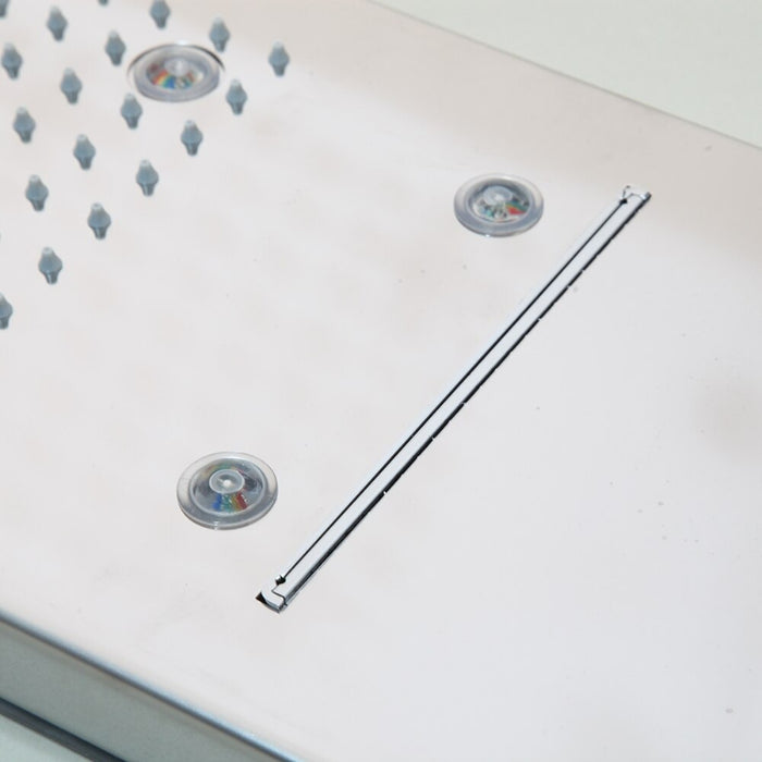 Chrome Polished LED Bathroom Rainfall Shower Faucet Set