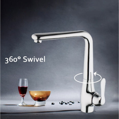 Chrome Polished Solid Brass Single Hole Faucet