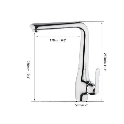 Chrome Polished Solid Brass Single Hole Faucet