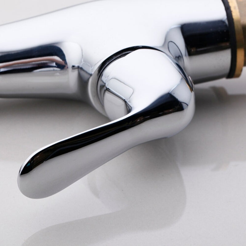 Chrome Polished Solid Brass Single Hole Faucet