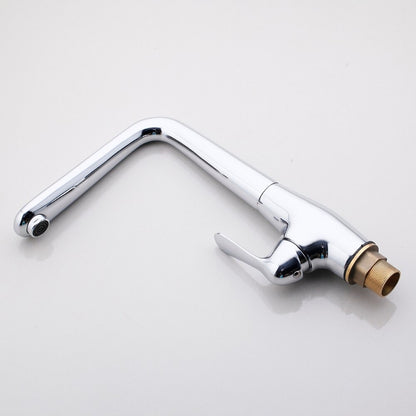 Chrome Polished Solid Brass Single Hole Faucet