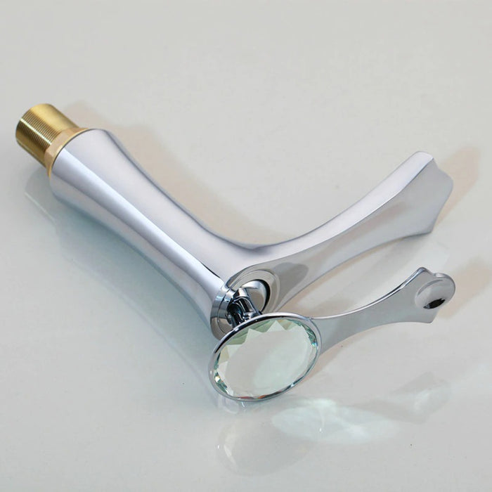 Diamond Handle Solid Brass Water Mixer Basin Faucet