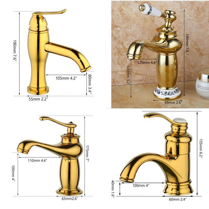 Gold Plated Bathroom Faucets