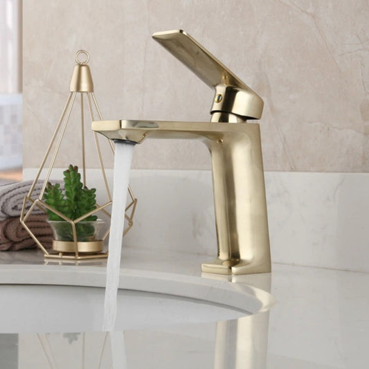 Golden Wash Basin Sink And Bathroom Faucet Tap