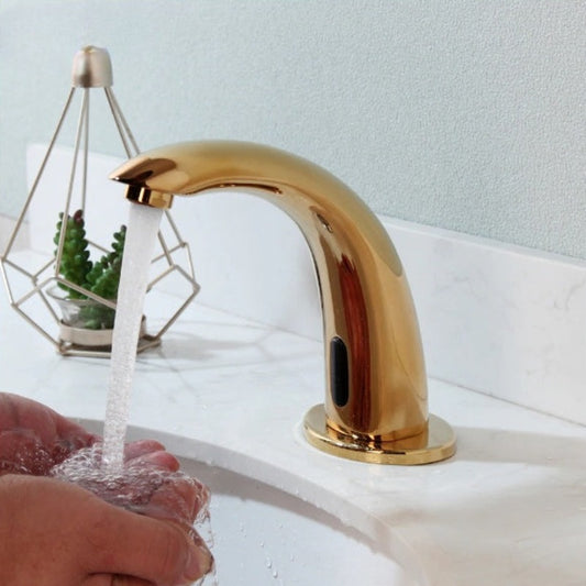 Automatic Sensor Golden Plated Basin Faucet