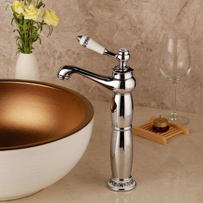 Deck Mounted Bathroom Wash Basin Sink Faucet Mixer Tap