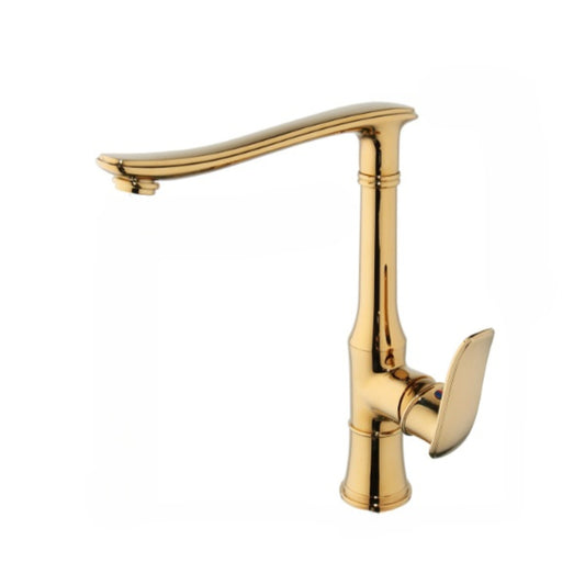 Golden Plated Brass Swivel Water Mixer Tap